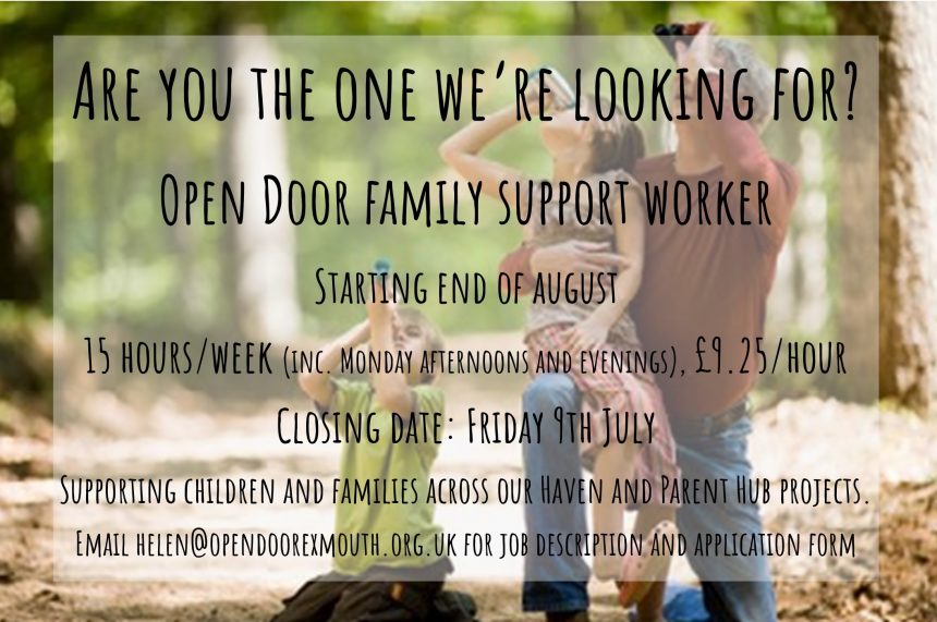 We’re hiring! Family Support Worker for Haven and Parent Hub